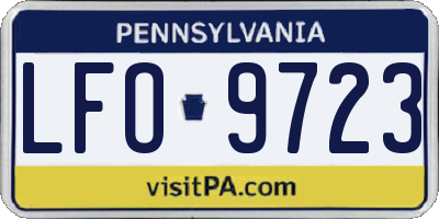 PA license plate LFO9723