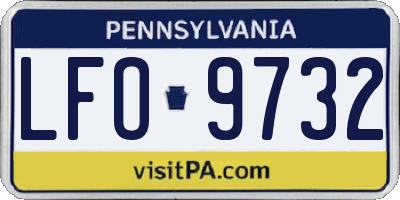 PA license plate LFO9732