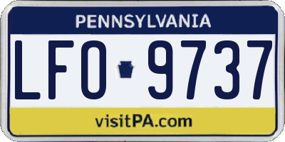 PA license plate LFO9737
