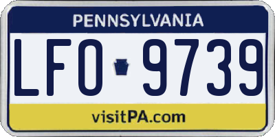 PA license plate LFO9739