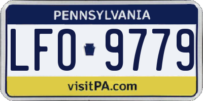 PA license plate LFO9779