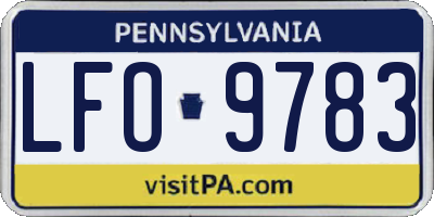 PA license plate LFO9783