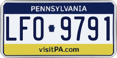 PA license plate LFO9791