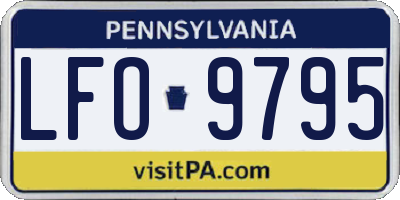PA license plate LFO9795