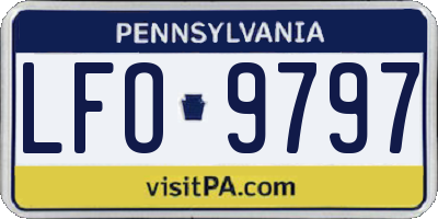 PA license plate LFO9797