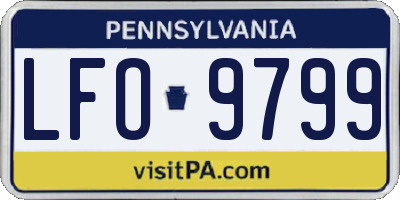 PA license plate LFO9799
