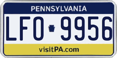PA license plate LFO9956