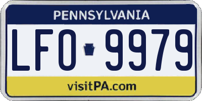 PA license plate LFO9979