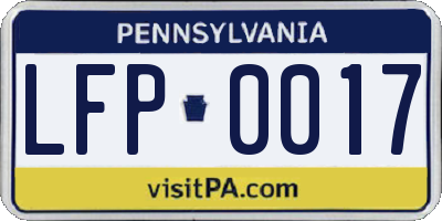 PA license plate LFP0017