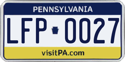 PA license plate LFP0027
