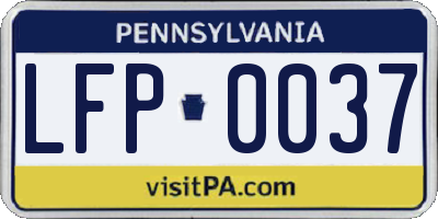 PA license plate LFP0037