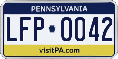 PA license plate LFP0042