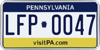 PA license plate LFP0047