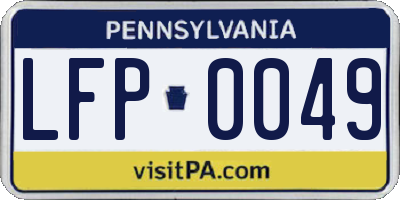 PA license plate LFP0049