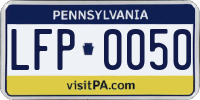 PA license plate LFP0050