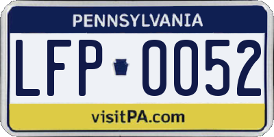PA license plate LFP0052