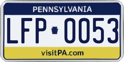 PA license plate LFP0053