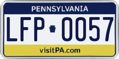 PA license plate LFP0057