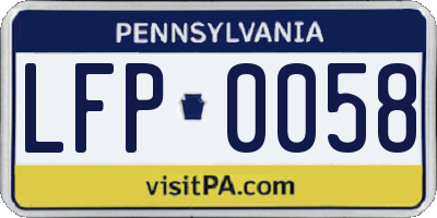 PA license plate LFP0058