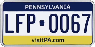 PA license plate LFP0067