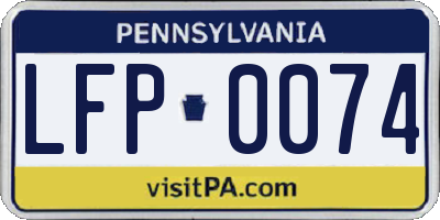 PA license plate LFP0074