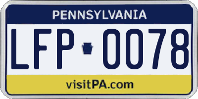 PA license plate LFP0078