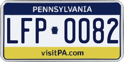 PA license plate LFP0082