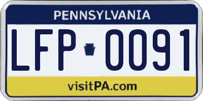 PA license plate LFP0091