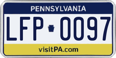 PA license plate LFP0097