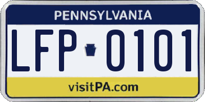PA license plate LFP0101