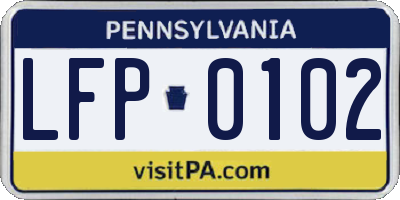 PA license plate LFP0102