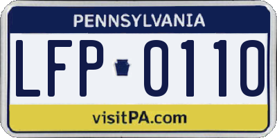 PA license plate LFP0110