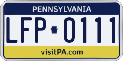 PA license plate LFP0111