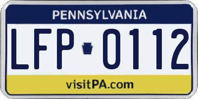PA license plate LFP0112