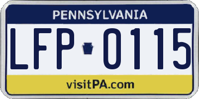 PA license plate LFP0115