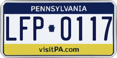 PA license plate LFP0117