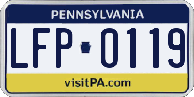 PA license plate LFP0119