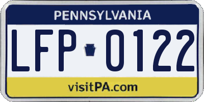 PA license plate LFP0122