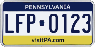 PA license plate LFP0123