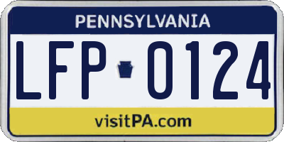 PA license plate LFP0124