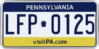 PA license plate LFP0125