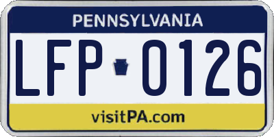 PA license plate LFP0126