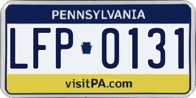 PA license plate LFP0131