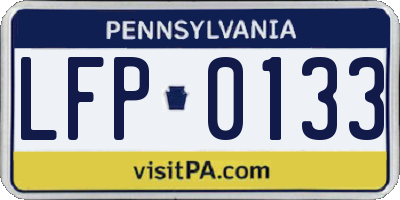 PA license plate LFP0133