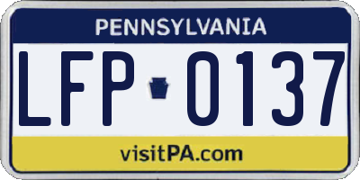 PA license plate LFP0137