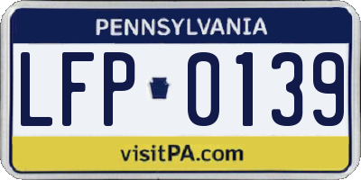 PA license plate LFP0139