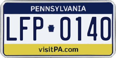 PA license plate LFP0140