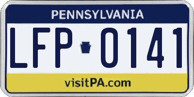 PA license plate LFP0141