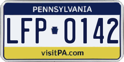 PA license plate LFP0142