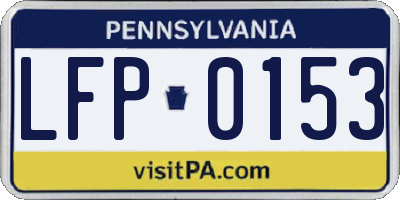 PA license plate LFP0153